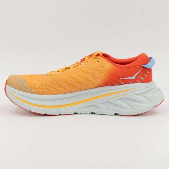 Hoka Men\'s Bondi X \'Fiesta Amber Yellow\' 1113512 size 12 D main image 9